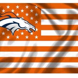 Denver Broncos Football Flag 3x5 Feet Grommets Fast Same Day Shipping
